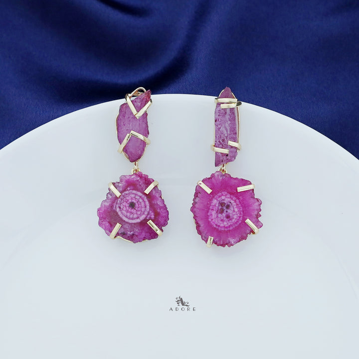 Zoro Dyed + Solar Agate Earring