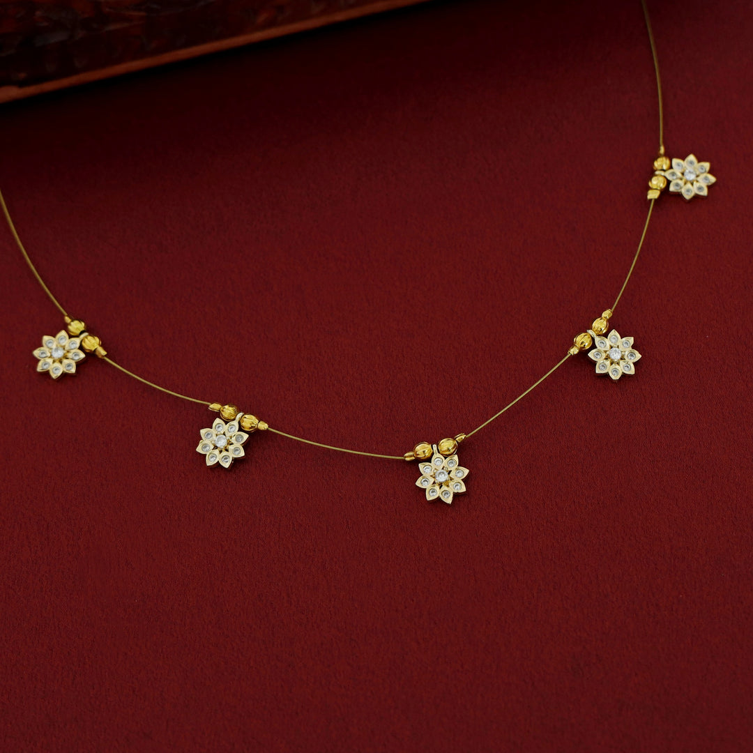 Atiksha Floral Golden String Neckpiece