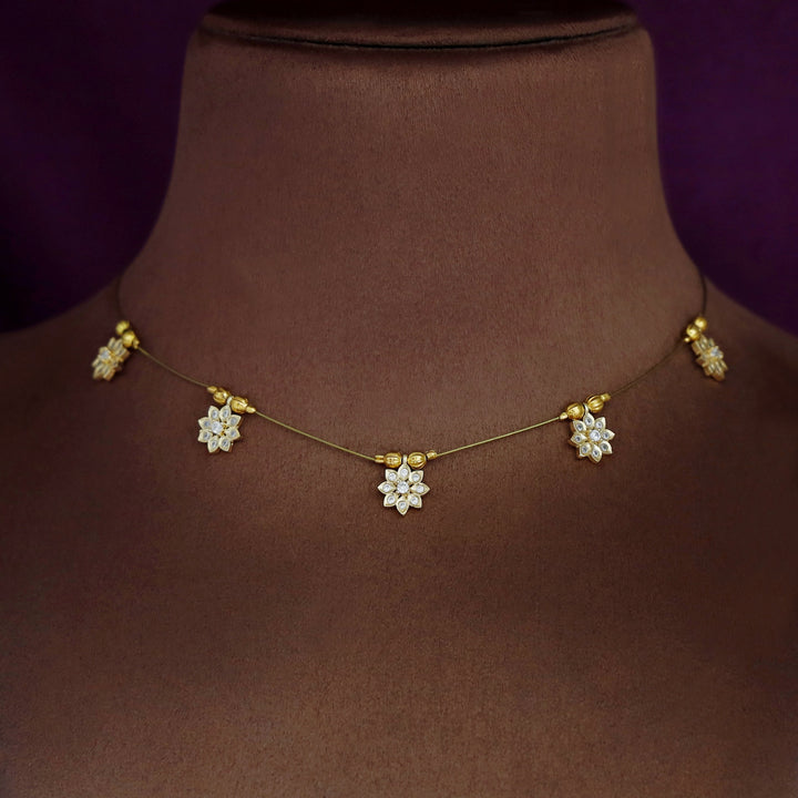 Atiksha Floral Golden String Neckpiece