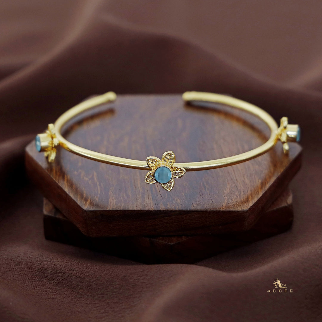 Golden Night Flower Glossy Bangle