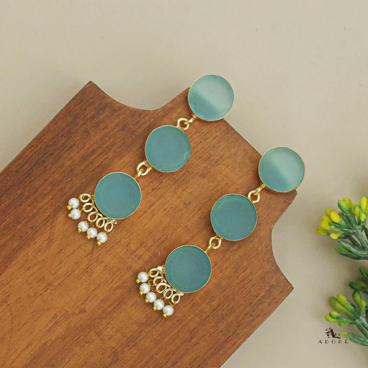 Three Step Raw Stone Earrings