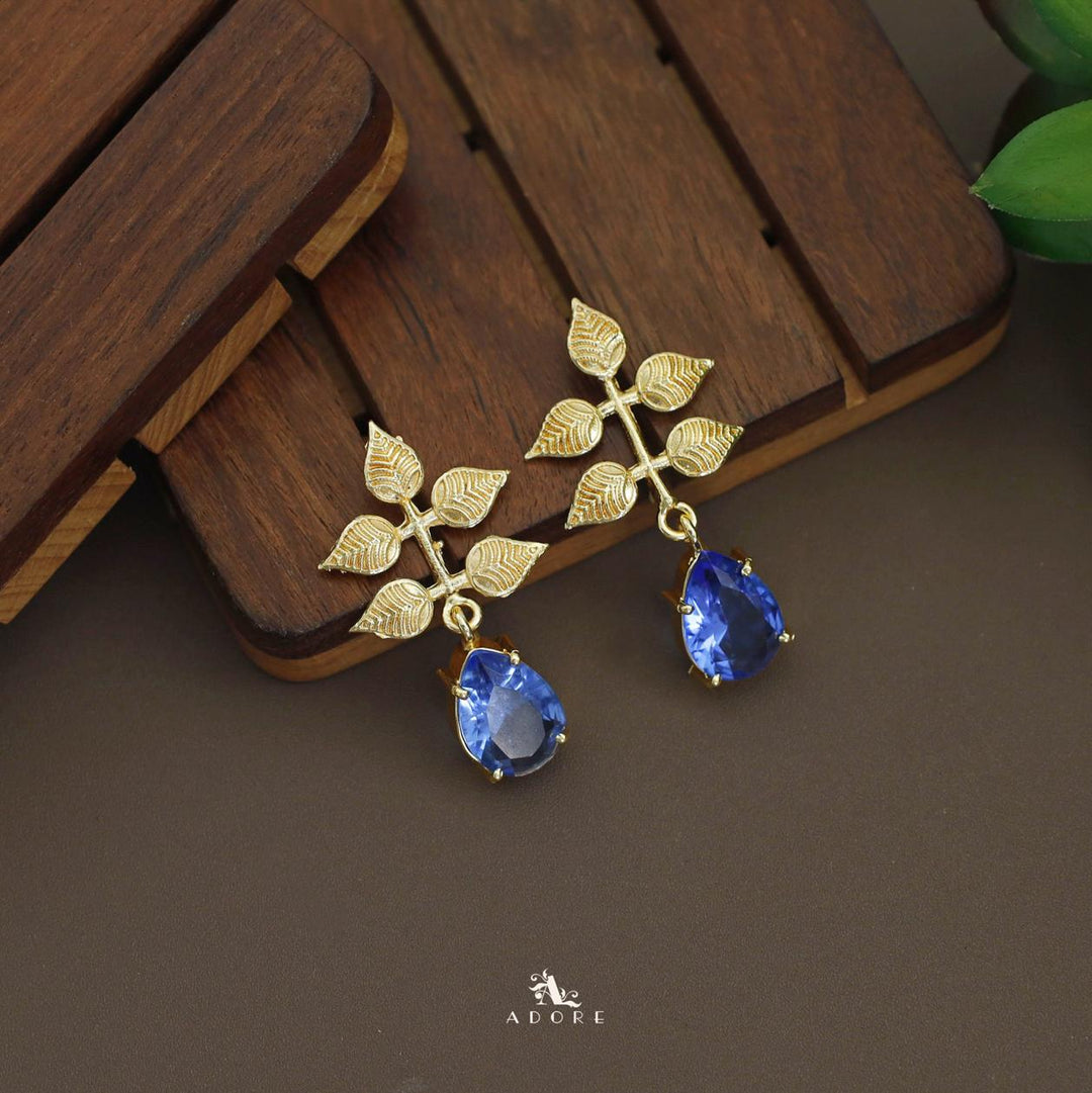 Ivanna 5 Leaf Drop Glossy Earring