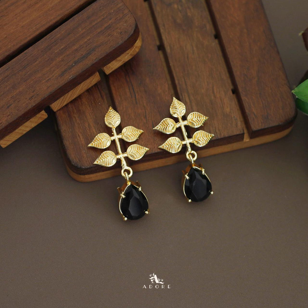 Ivanna 5 Leaf Drop Glossy Earring