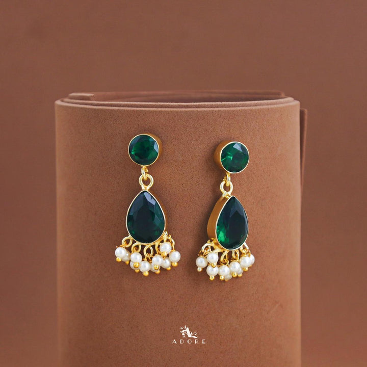 Amayra Gem Stone Rain Drop Earring