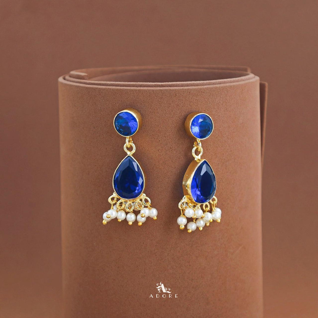 Amayra Gem Stone Rain Drop Earring