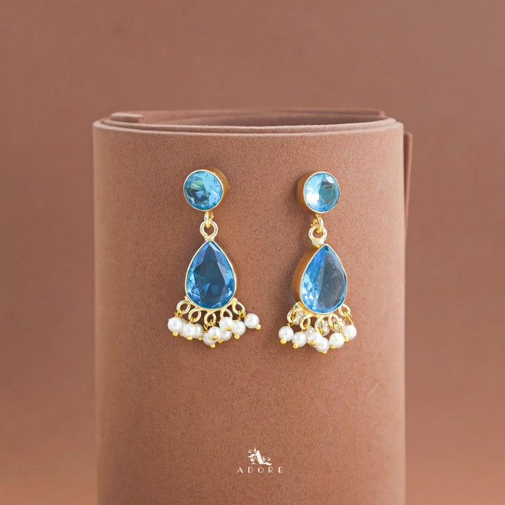 Amayra Gem Stone Rain Drop Earring