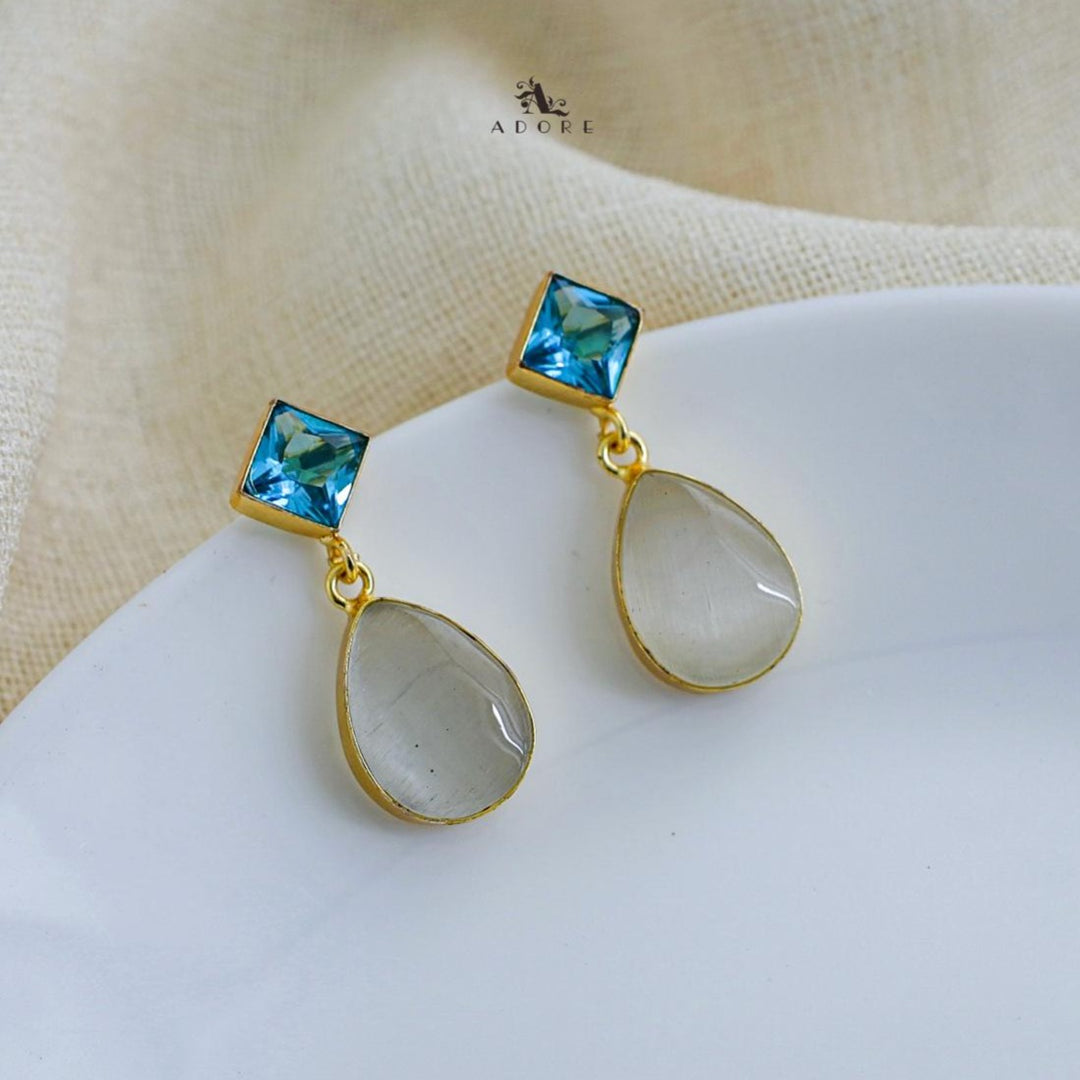 Zilora Glossy Diamond And Drop Earring