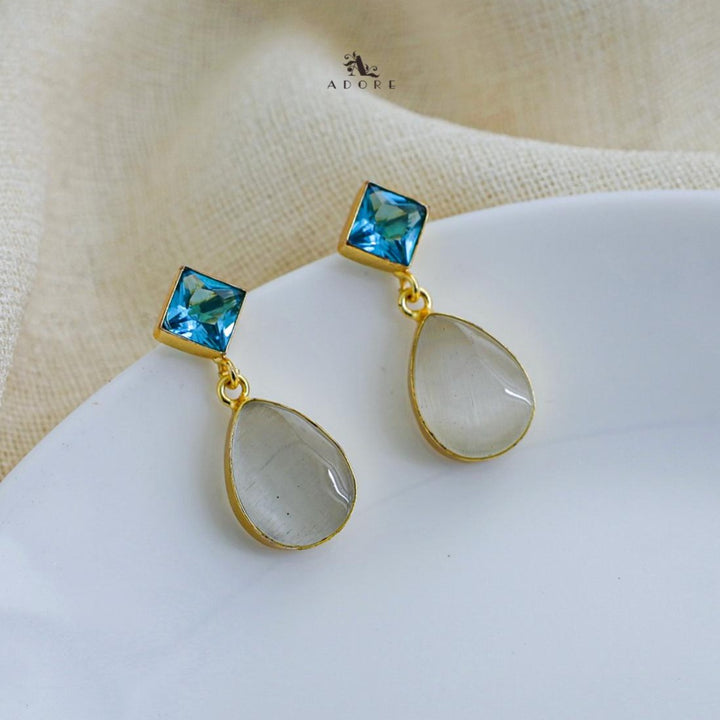 Zilora Glossy Diamond And Drop Earring