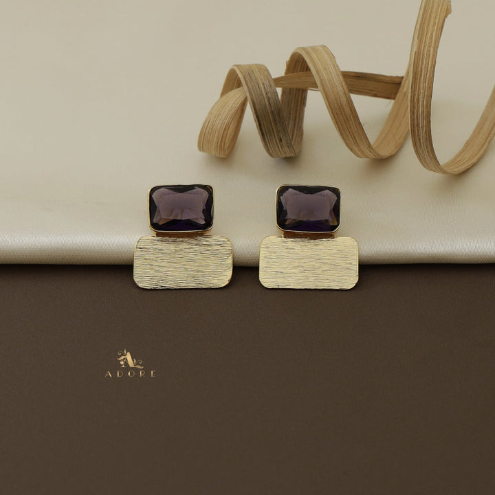 Glossy Levyl Dual Rectangle Earring