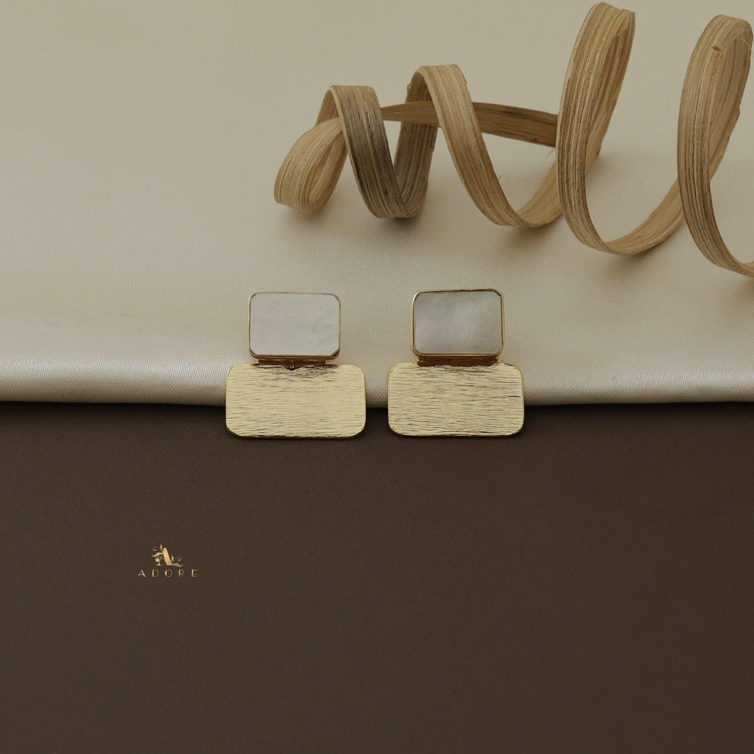 Glossy Levyl Dual Rectangle Earring