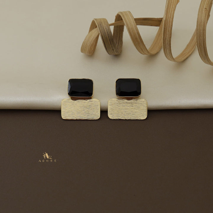 Glossy Levyl Dual Rectangle Earring