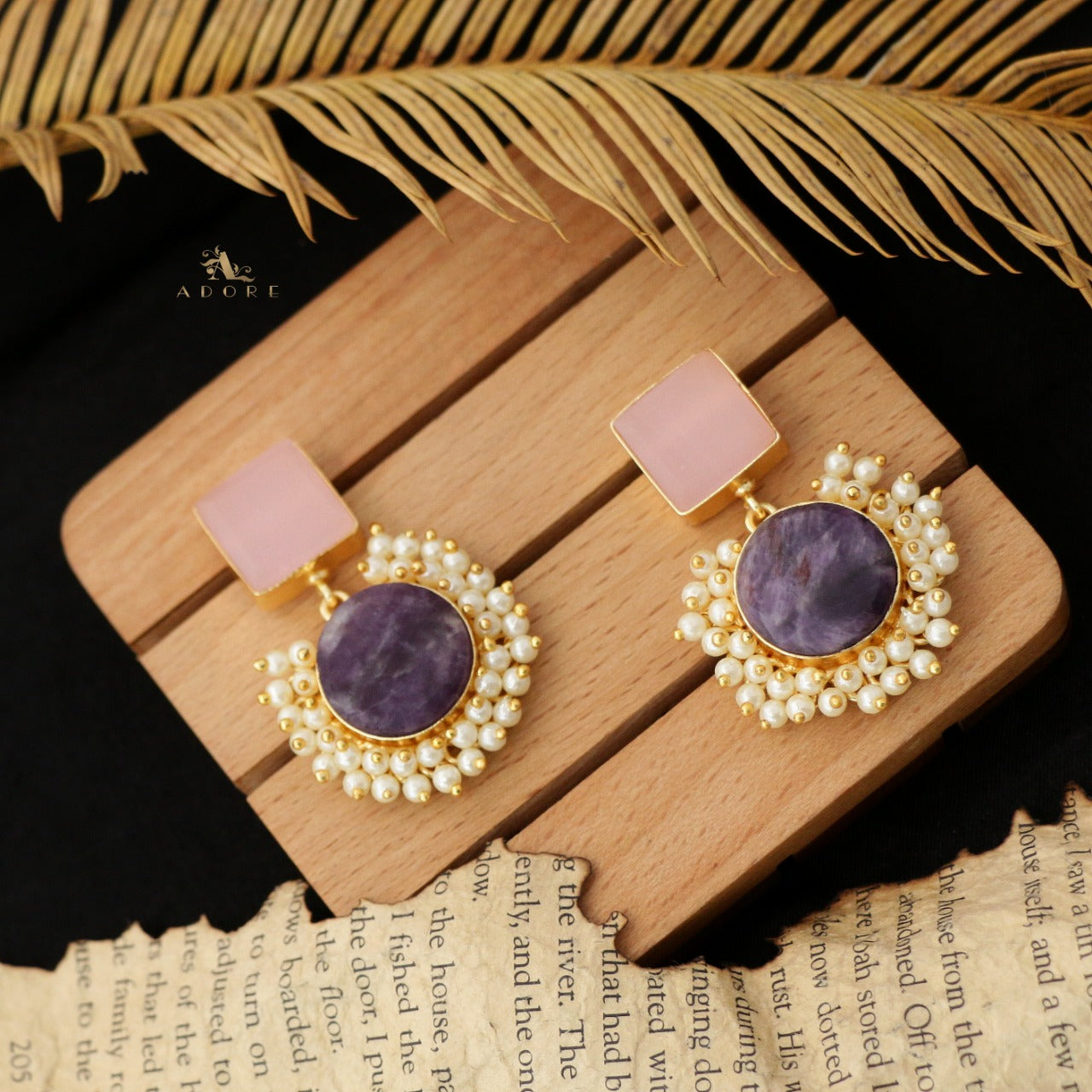 Buy Druzy Natural Stone Fashion Earrings at best price | EON Exports