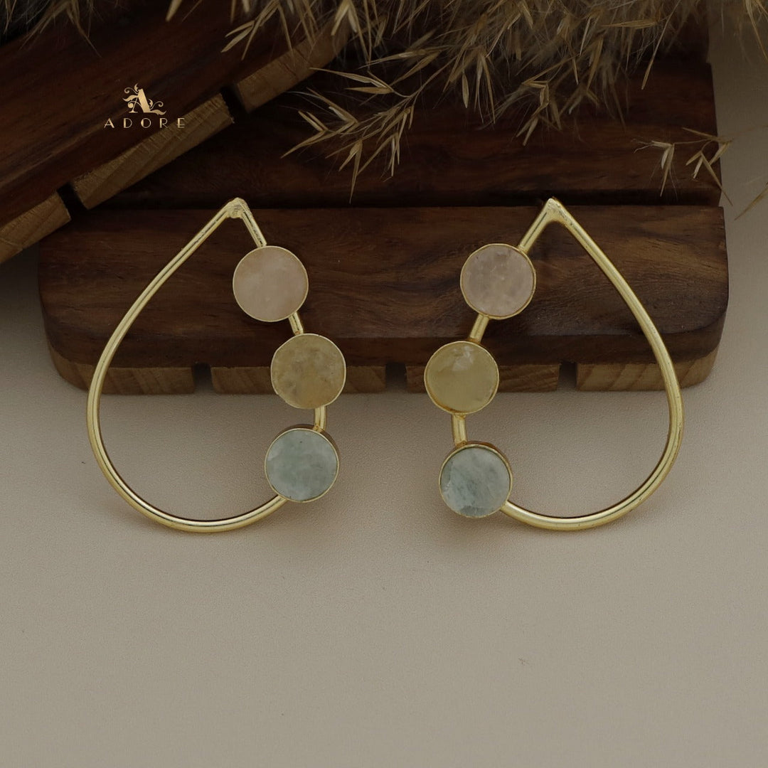 Multicolour Lolita Oval Earrings