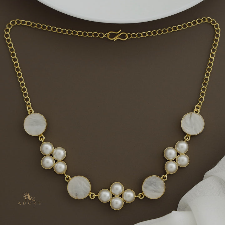 Hani Glossy Round Tetra Pearl Choker