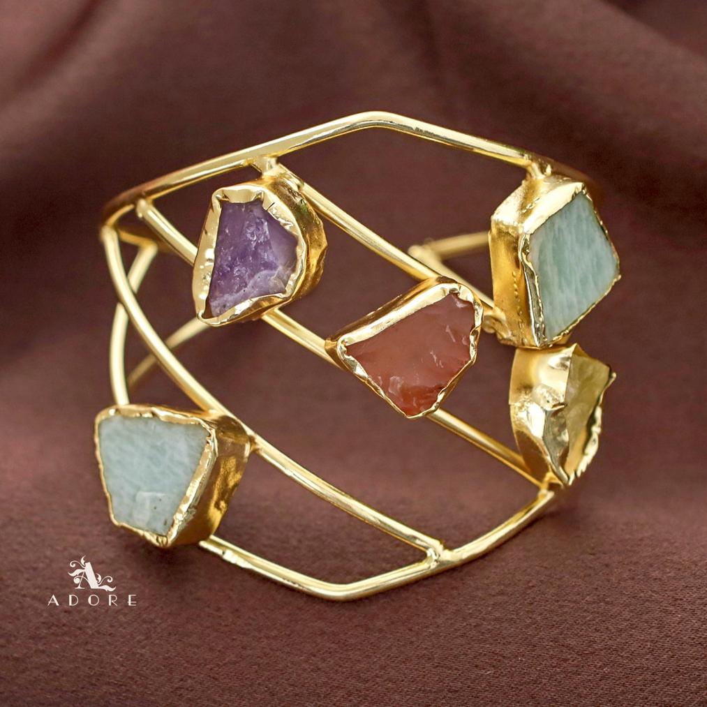 Golden 5 Raw Stone Bangle