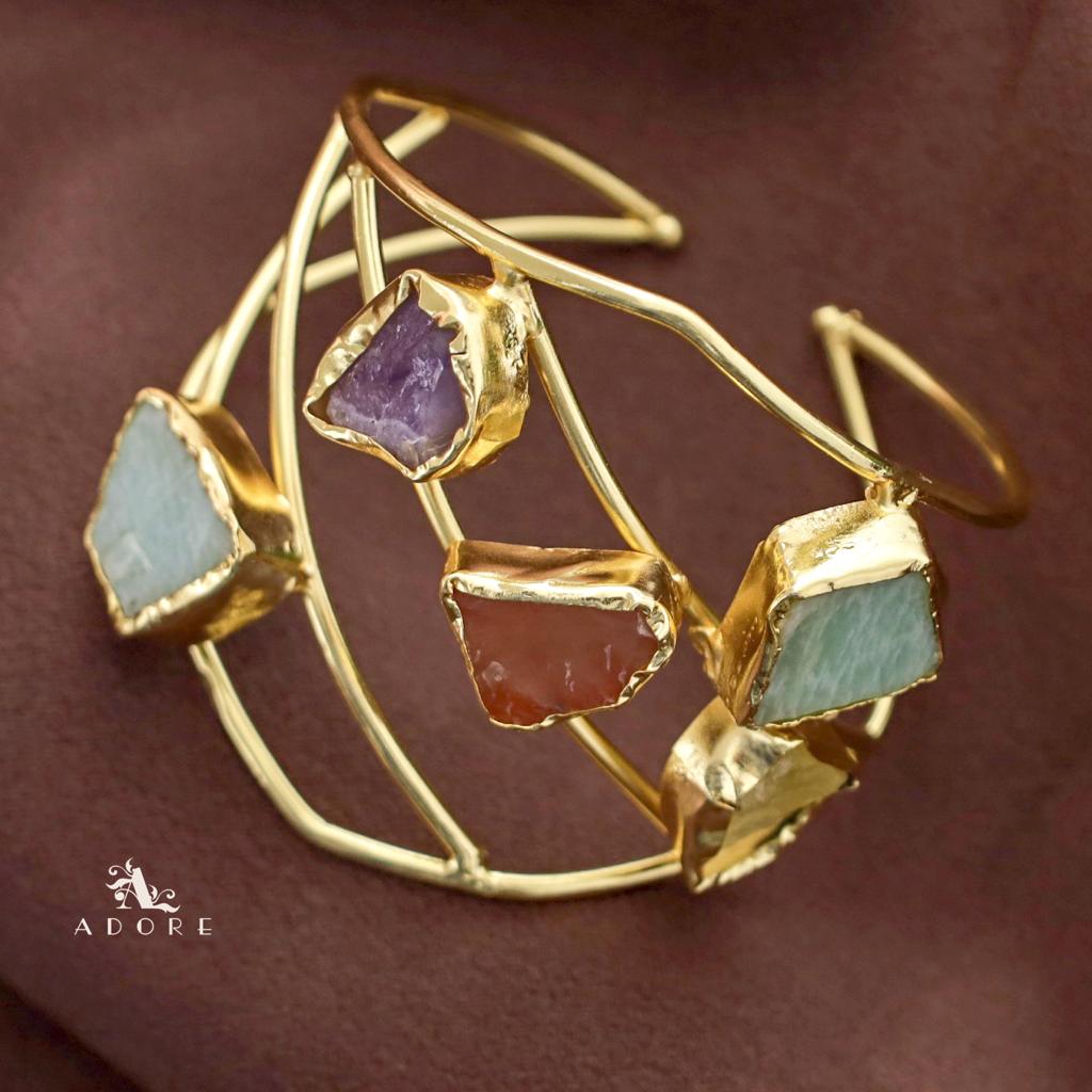 Golden 5 Raw Stone Bangle