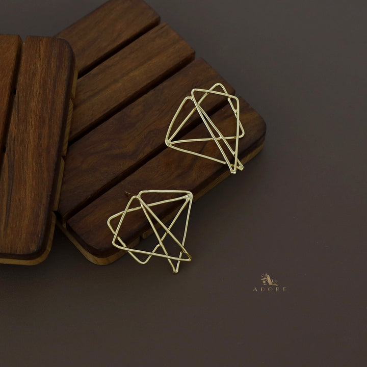 Criss-Cross Geometric Earring