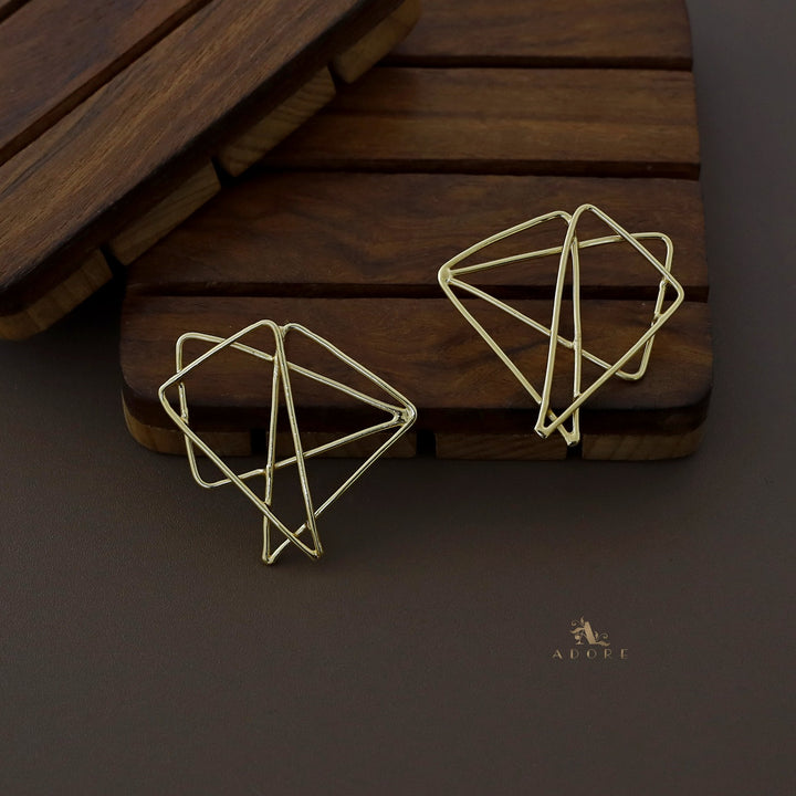 Criss-Cross Geometric Earring