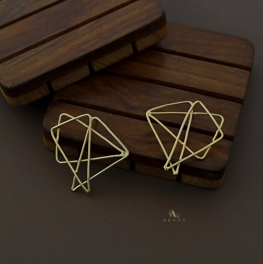 Criss-Cross Geometric Earring