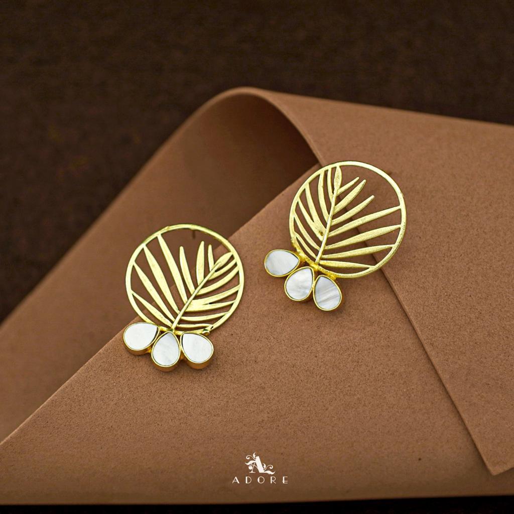 Tri Drop Vany Leafy Earring