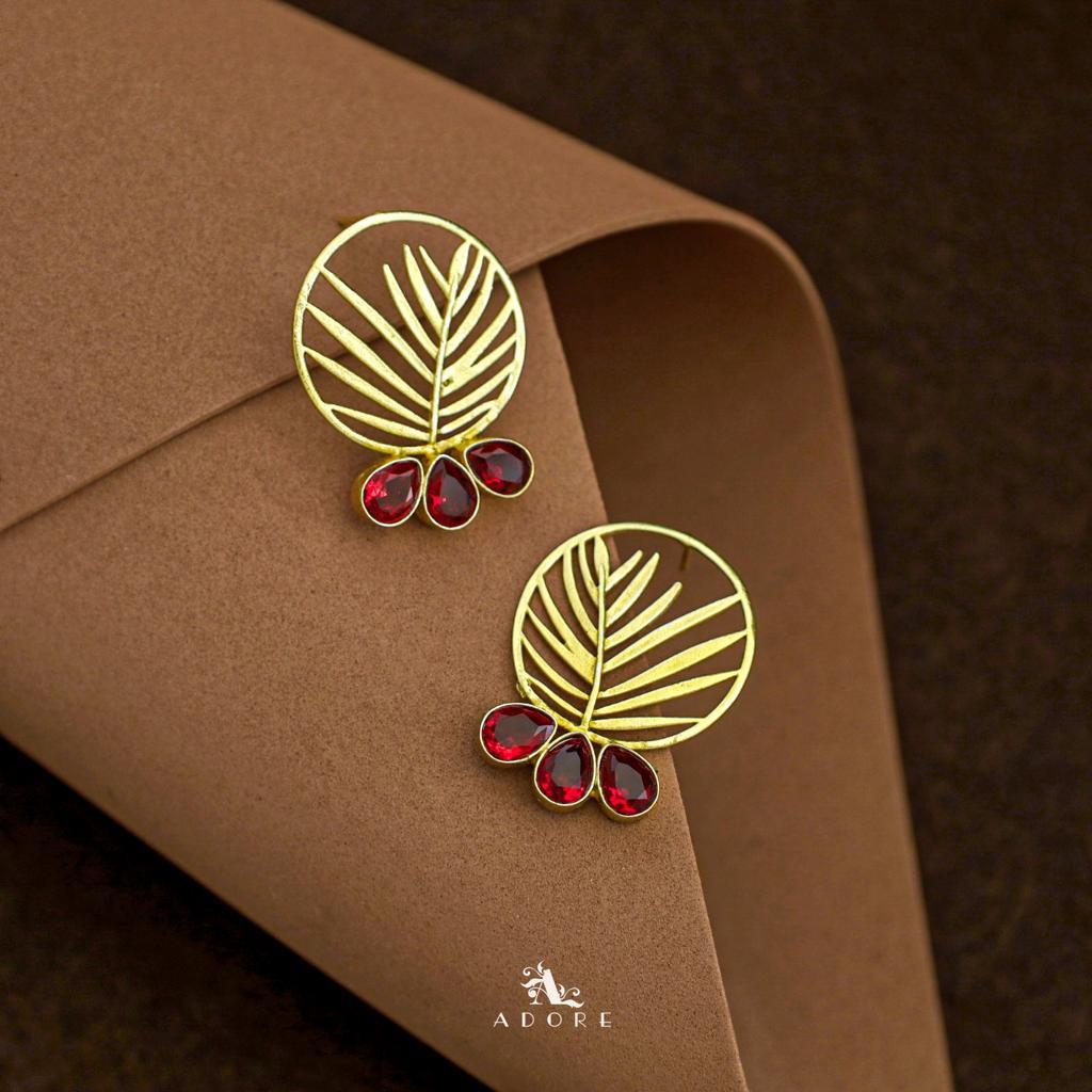 Tri Drop Vany Leafy Earring