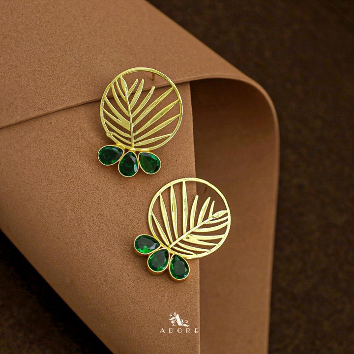 Tri Drop Vany Leafy Earring