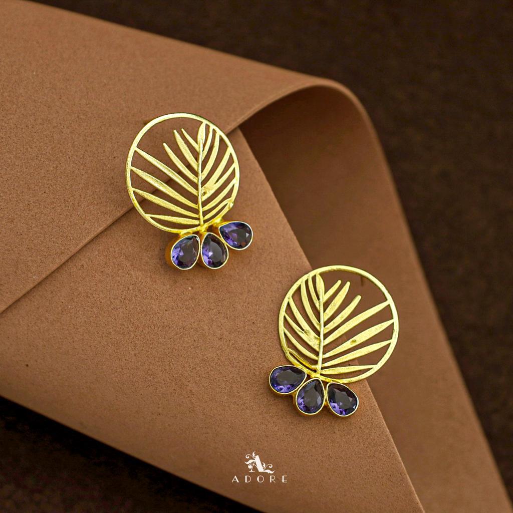 Tri Drop Vany Leafy Earring