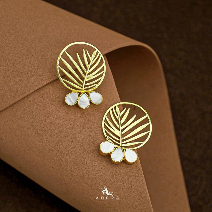 Tri Drop Vany Leafy Earring