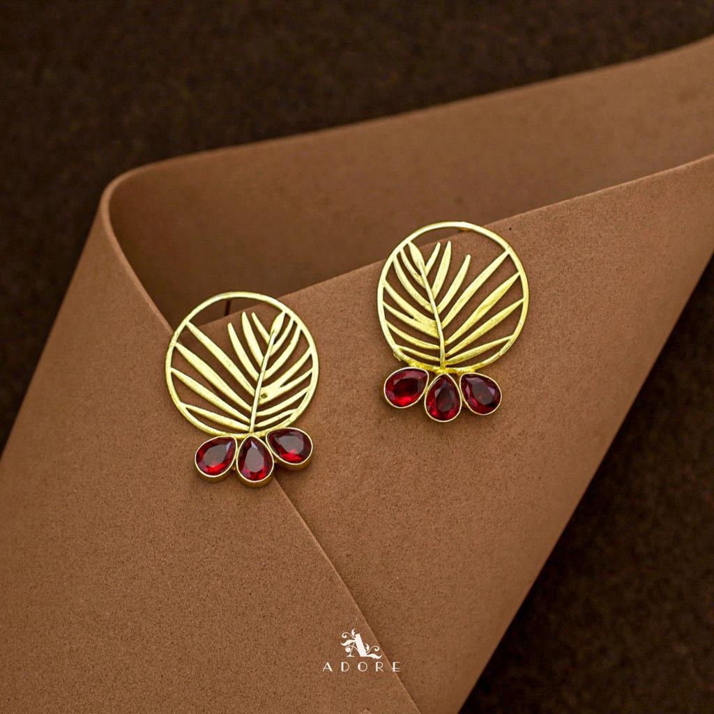 Tri Drop Vany Leafy Earring