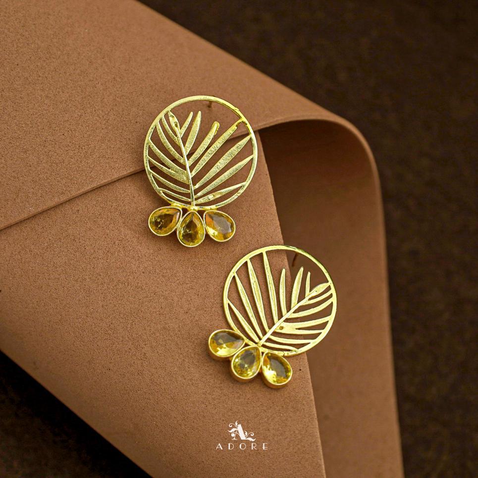 Tri Drop Vany Leafy Earring