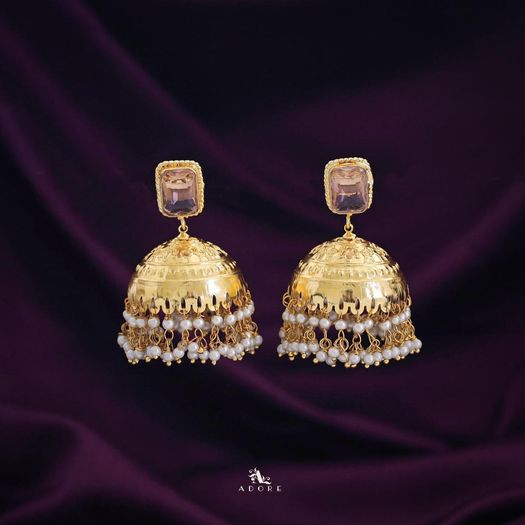 Sangria Golden Pearl Jhumka