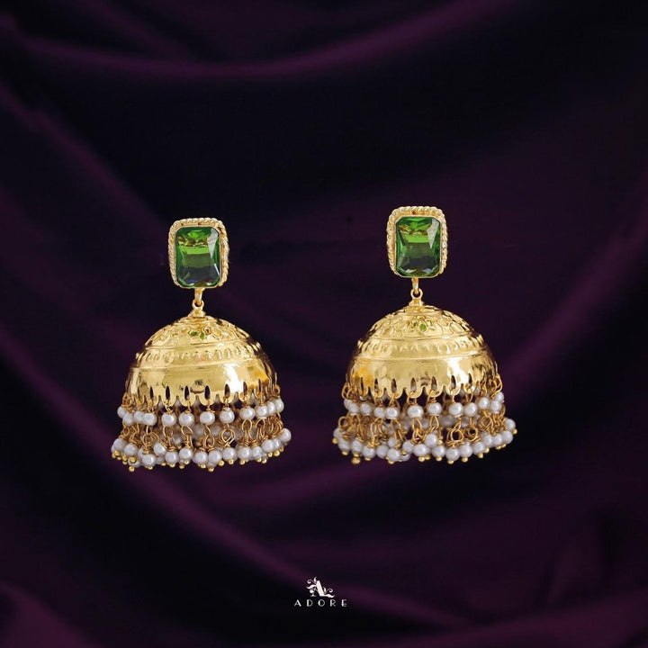 Sangria Golden Pearl Jhumka