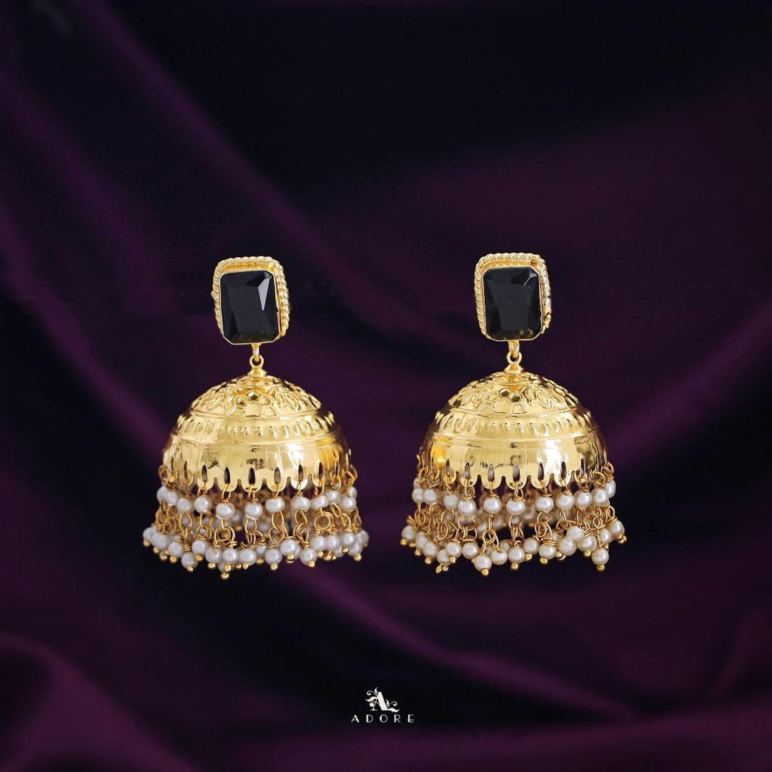 Sangria Golden Pearl Jhumka