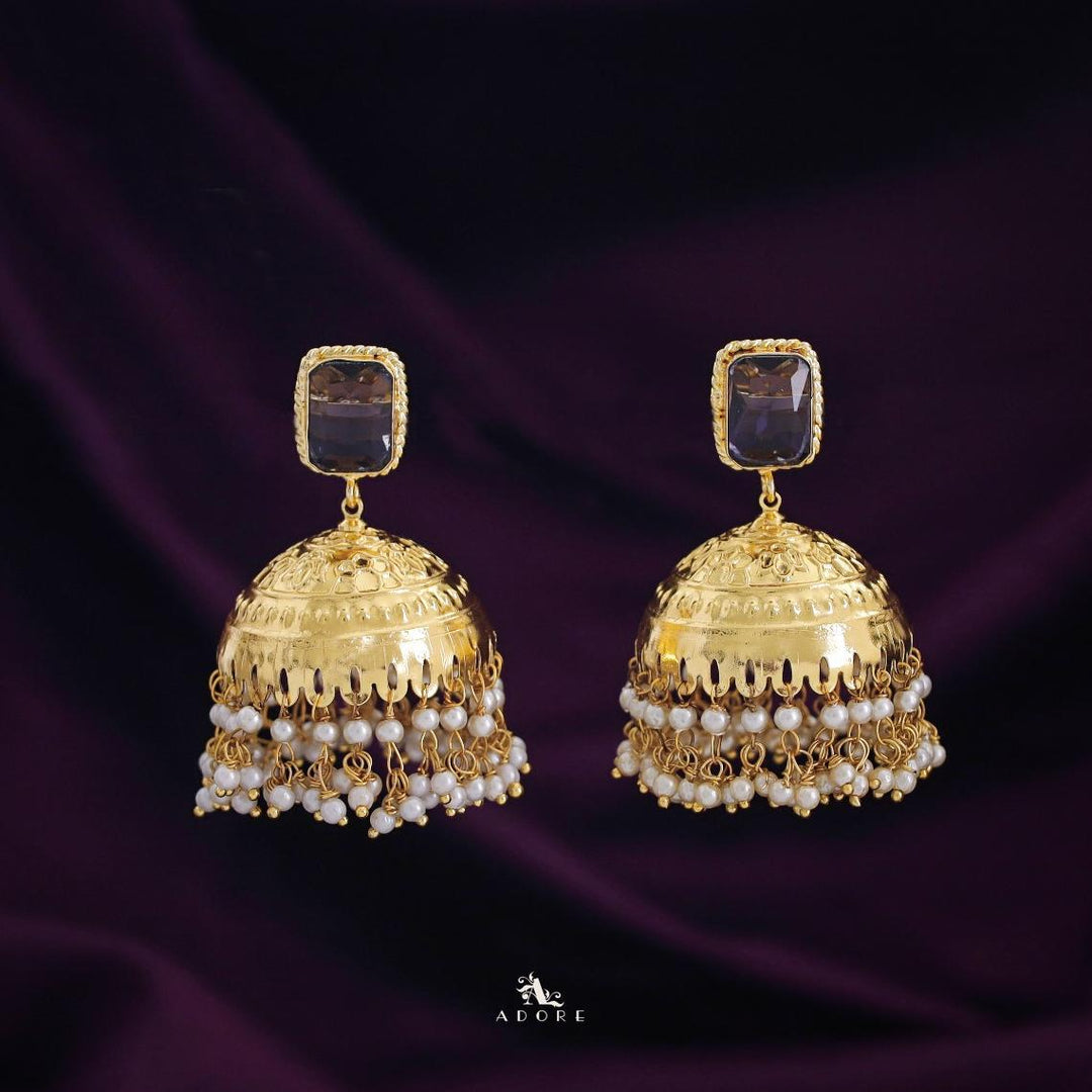 Sangria Golden Pearl Jhumka