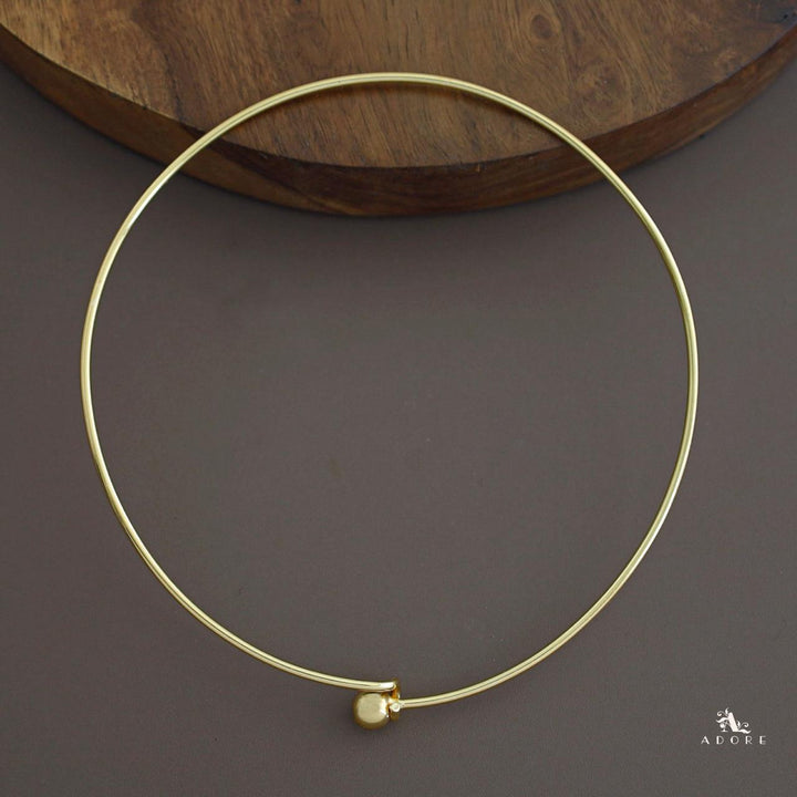 Single Ball Golden Neck Cuff