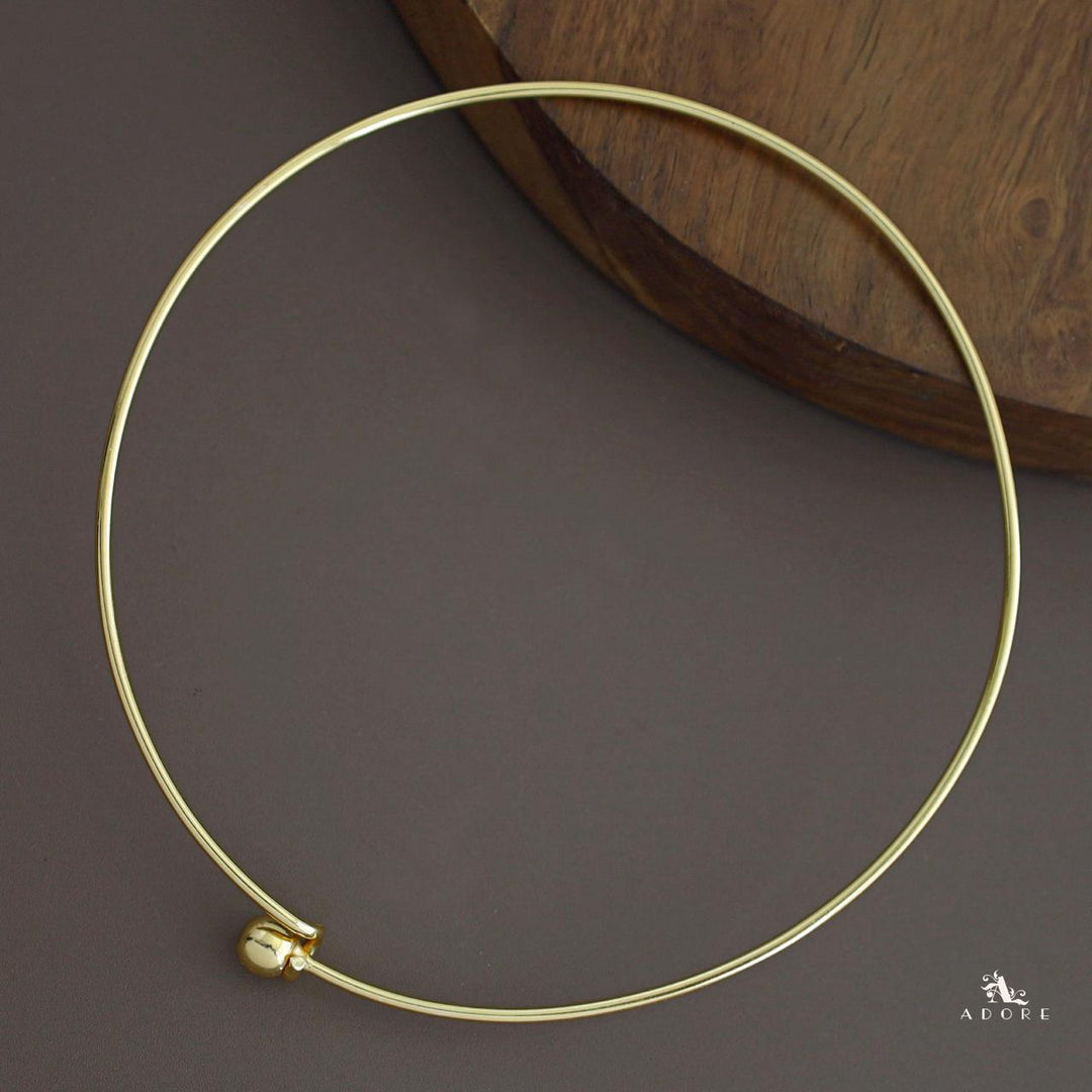 Single Ball Golden Neck Cuff