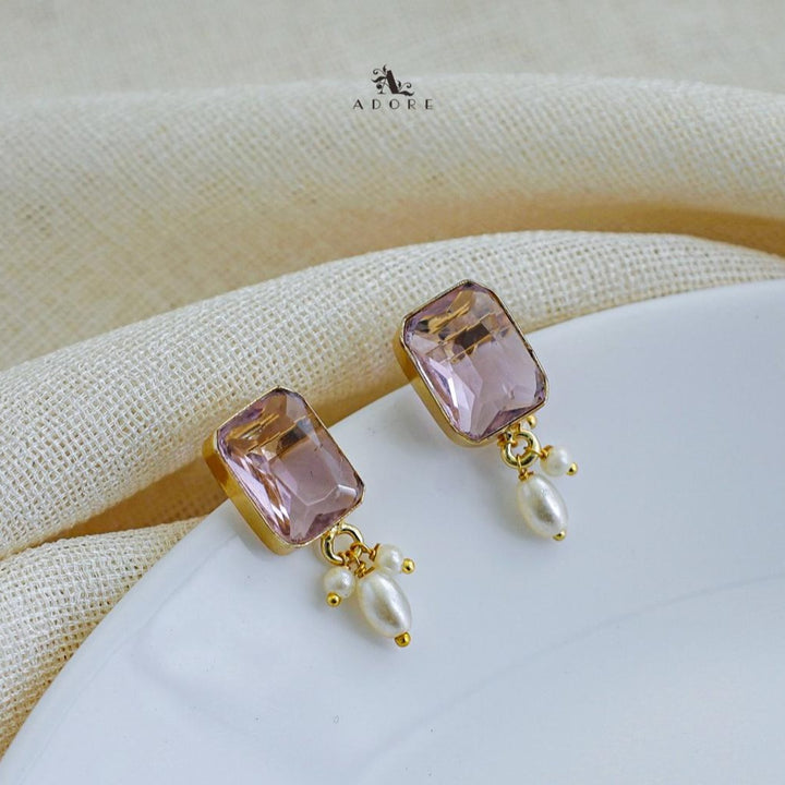 Anette Rectangle Pearl Earring