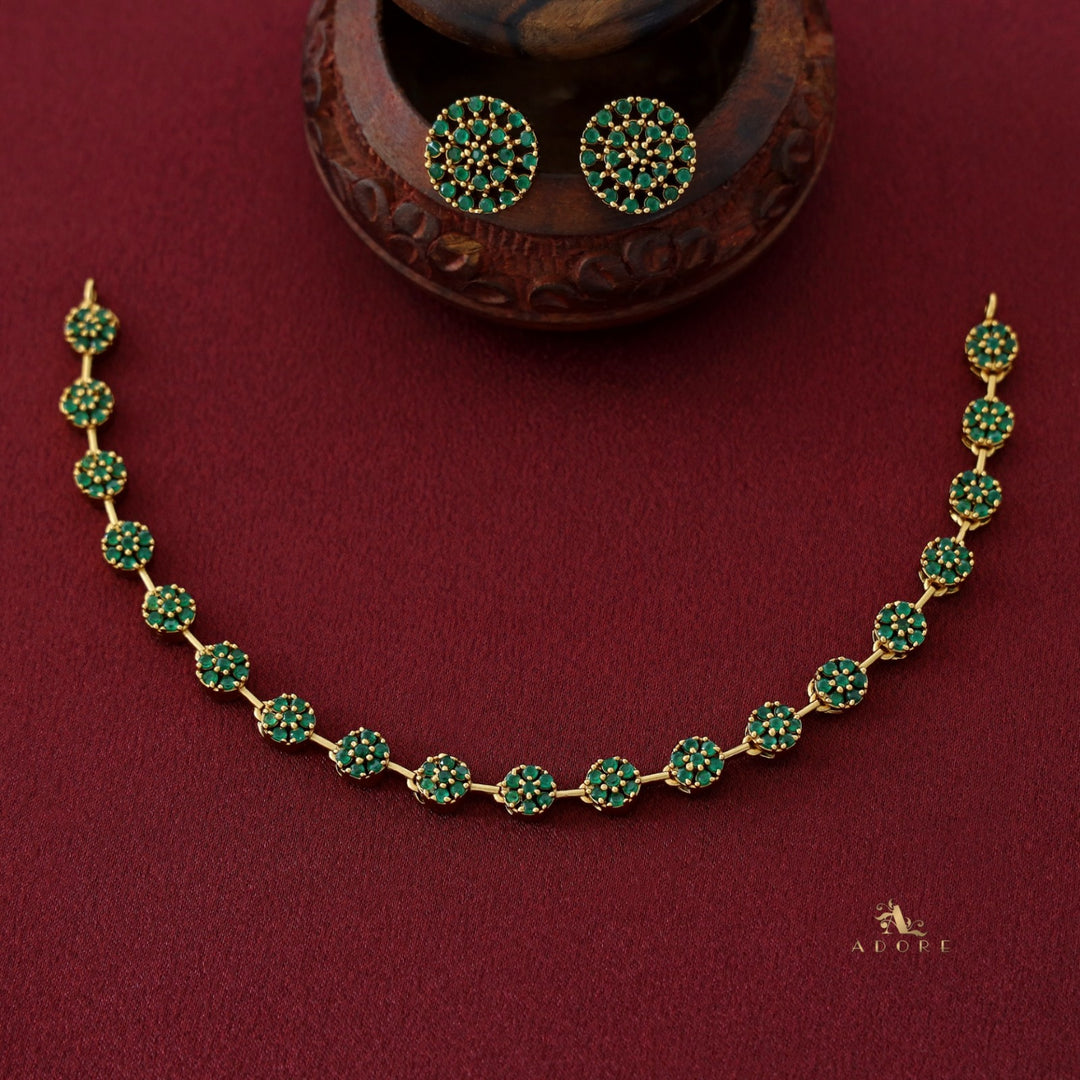 Sayali Flower AD Neckpiece With Stud