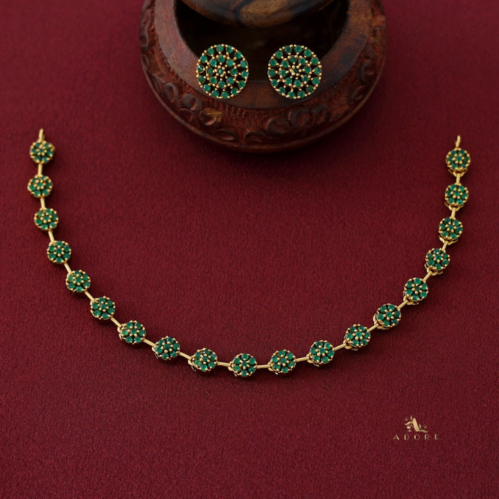 Sayali Flower AD Neckpiece With Stud