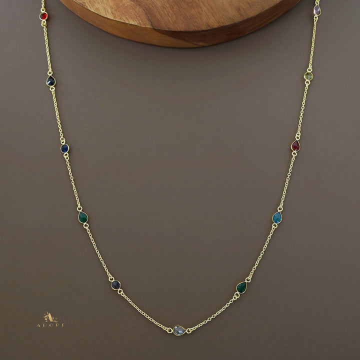 11 Stone Multicolour Long Chain