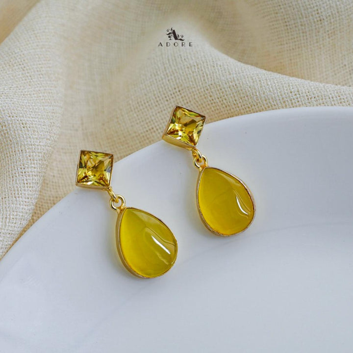 Zilora Glossy Diamond And Drop Earring