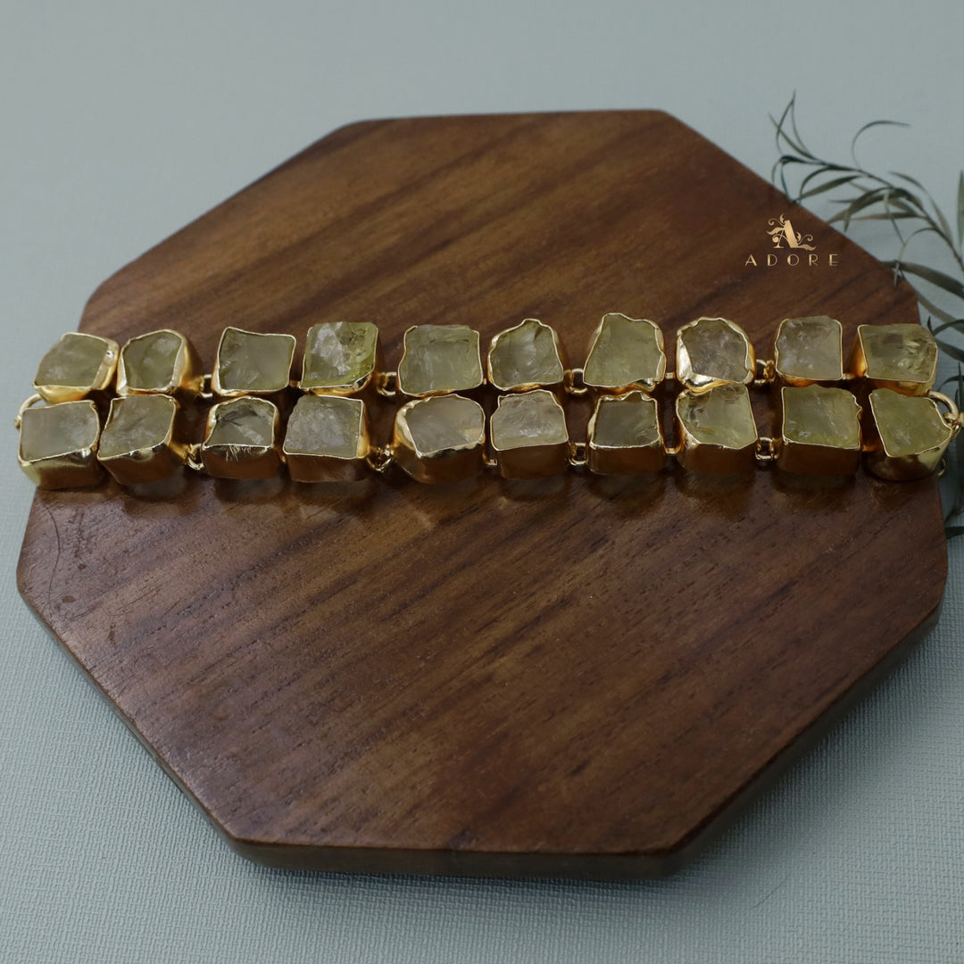 Golden Casia Raw Stone Choker