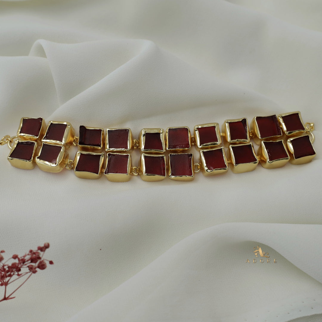 Golden Casia Raw Stone Choker