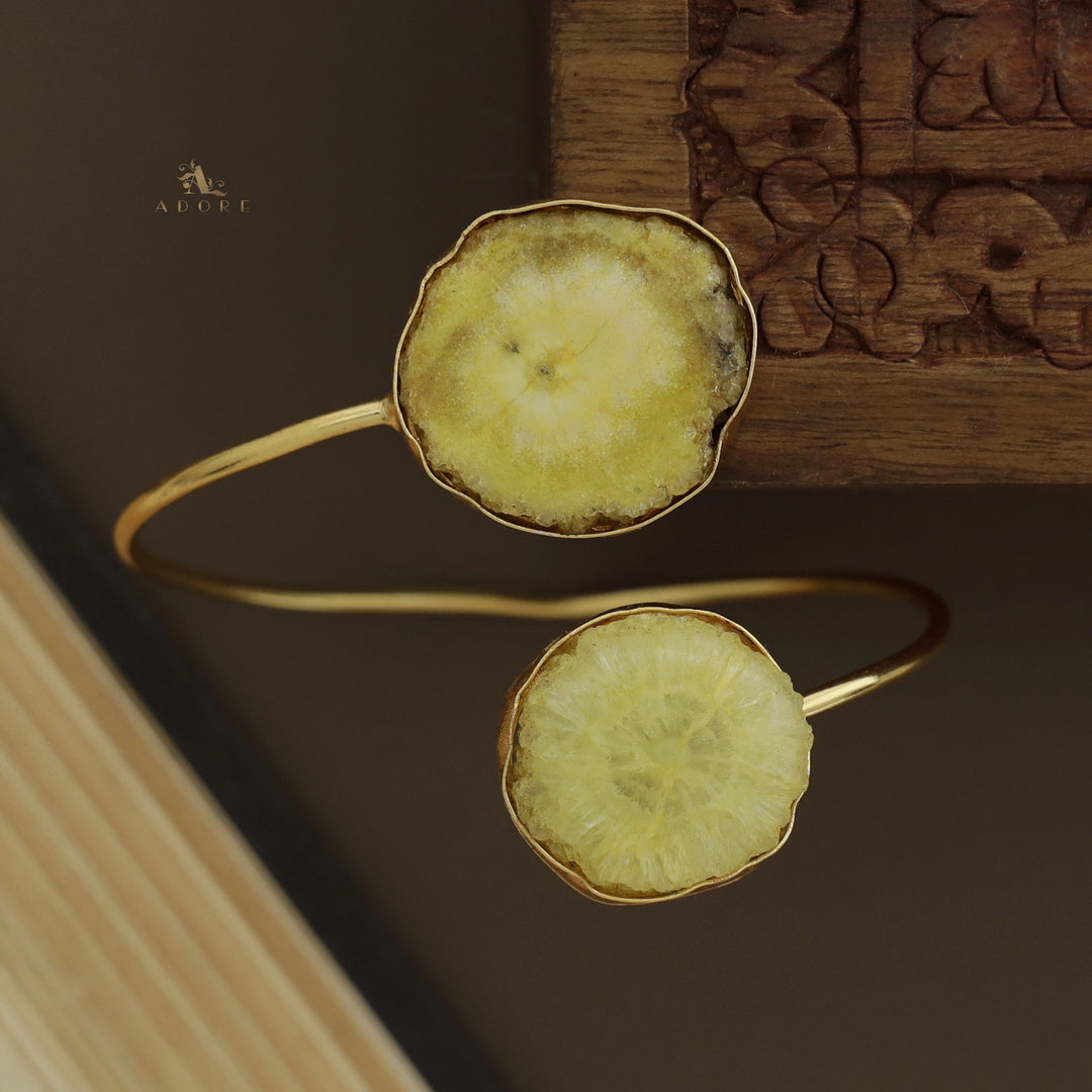 Hem Dual Solar Agate Bangle