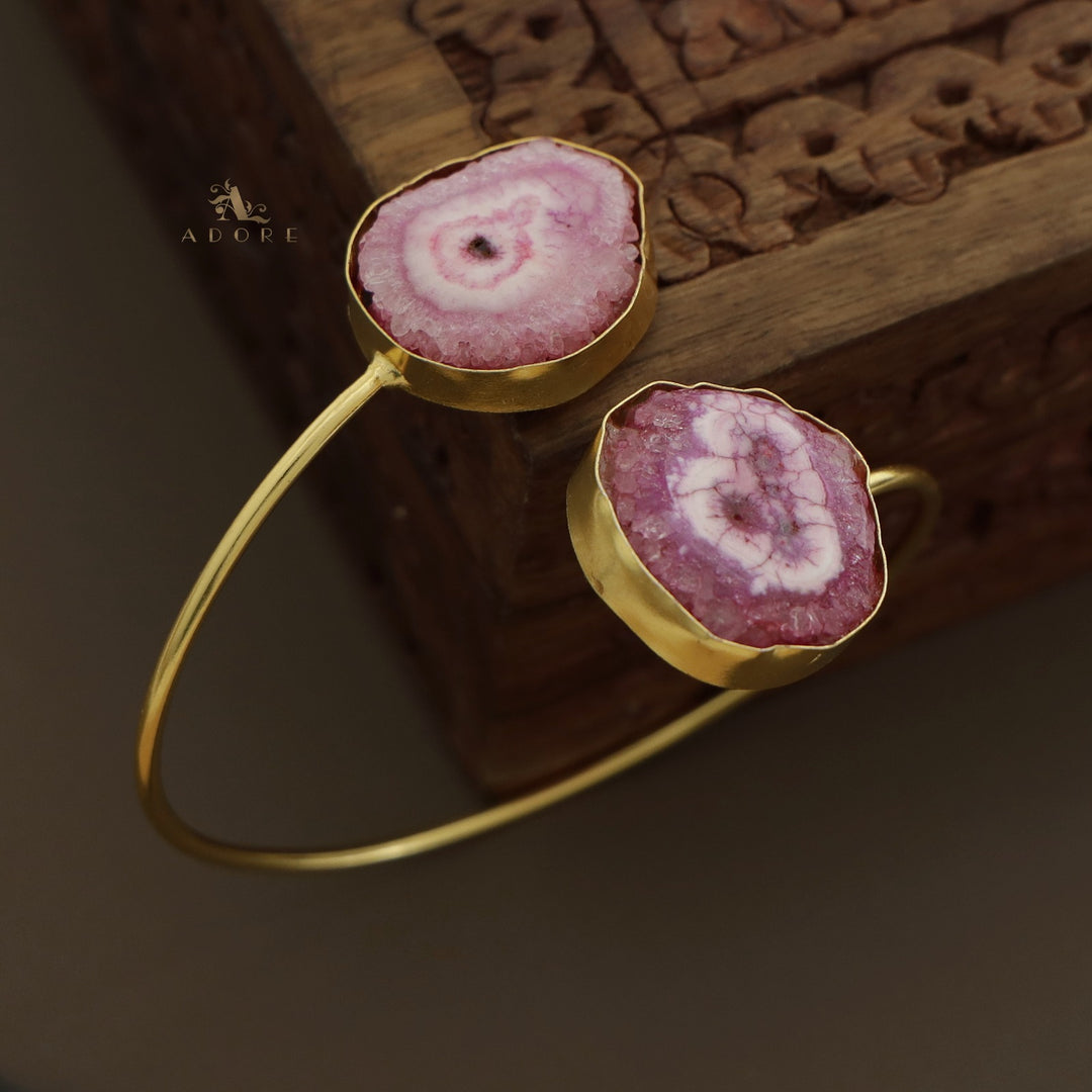 Hem Dual Solar Agate Bangle