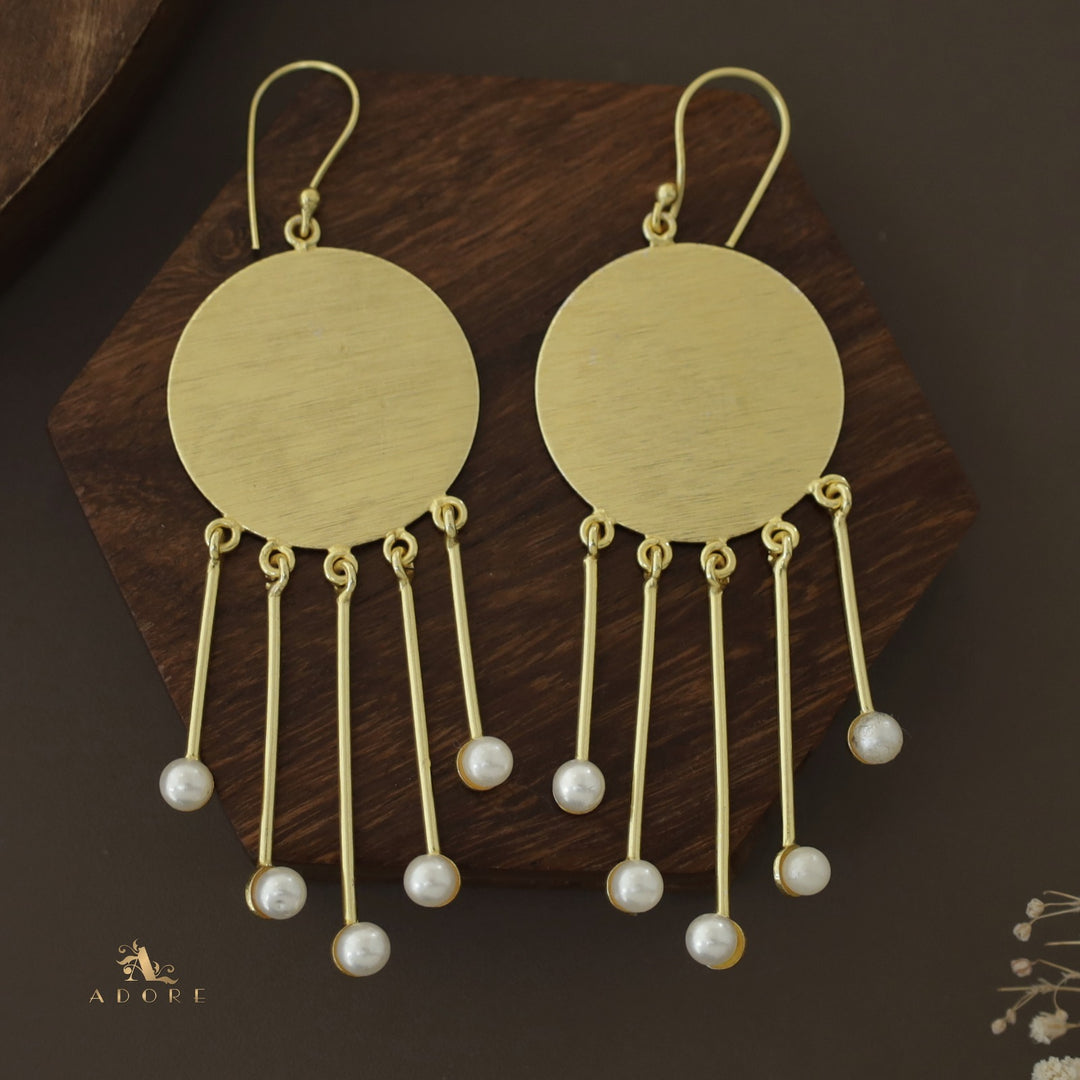 Golden Naava Stick Pearls Drop