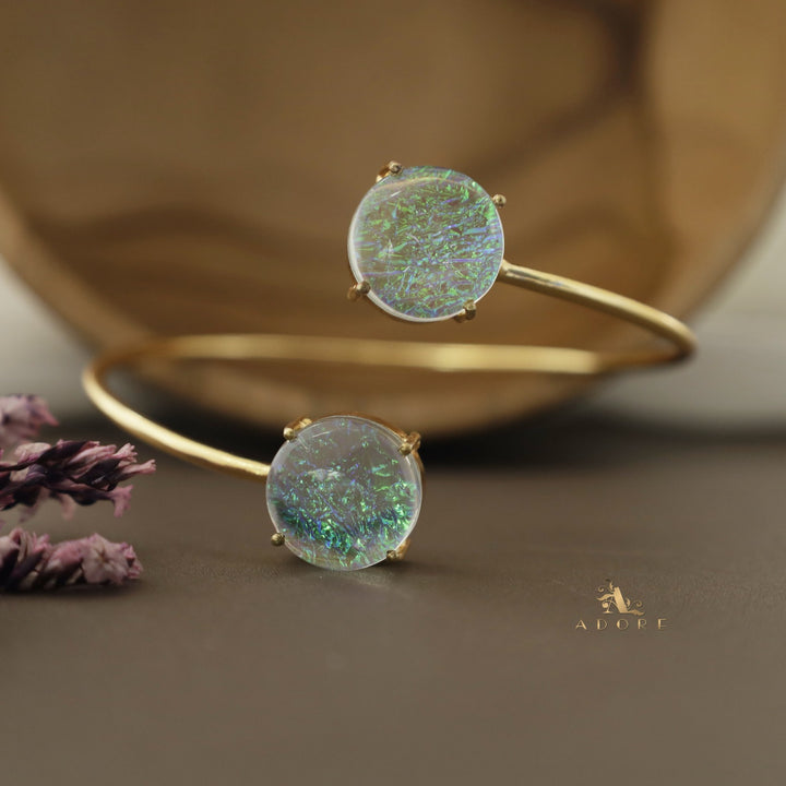 Hera Dual Glittery Stone Bangle