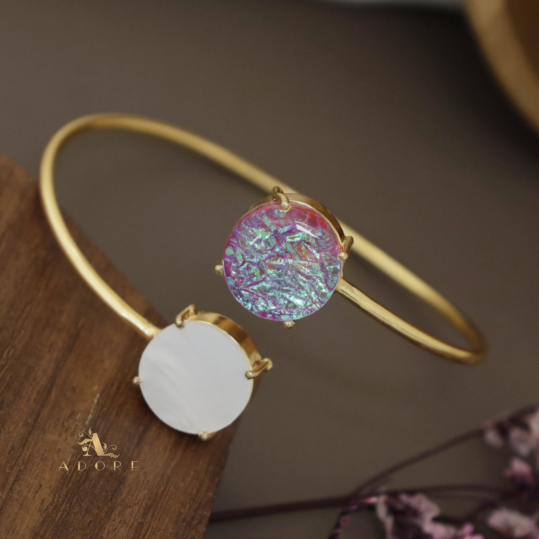 Hera Dual Glittery Stone Bangle