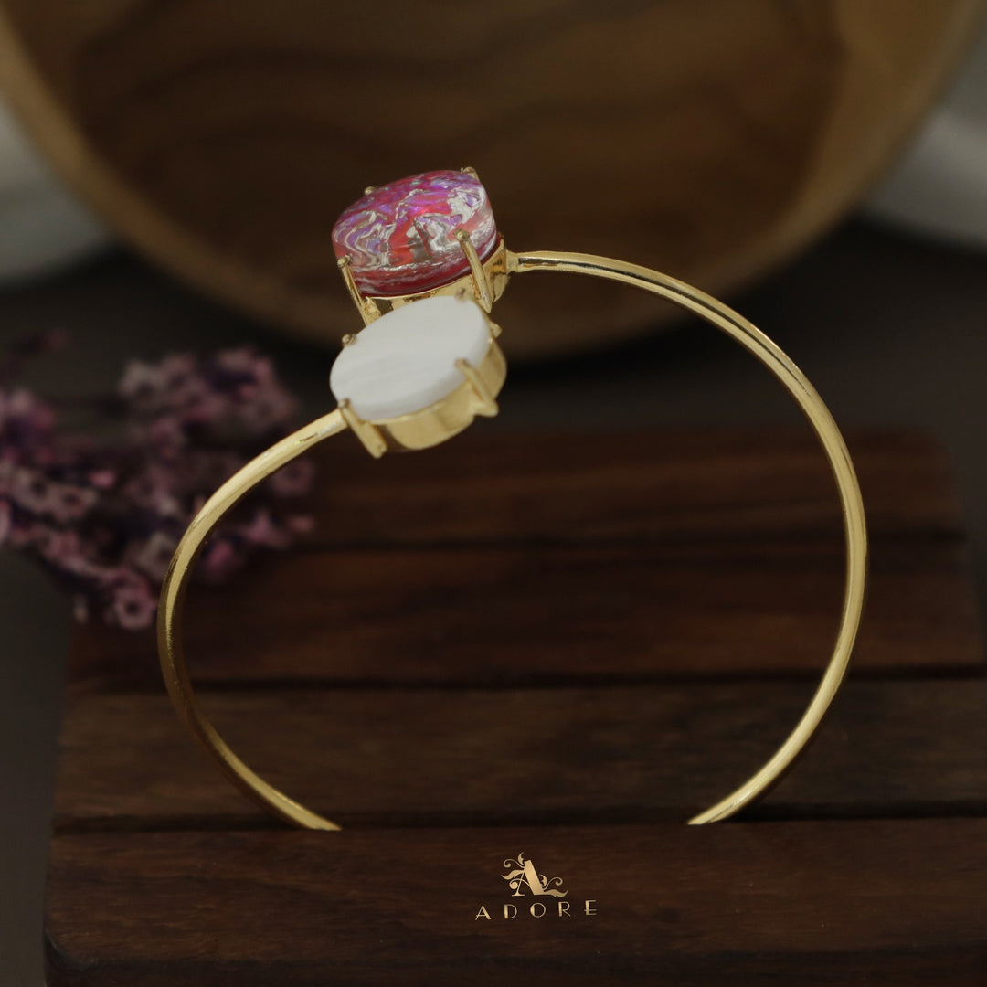 Hera Dual Glittery Stone Bangle