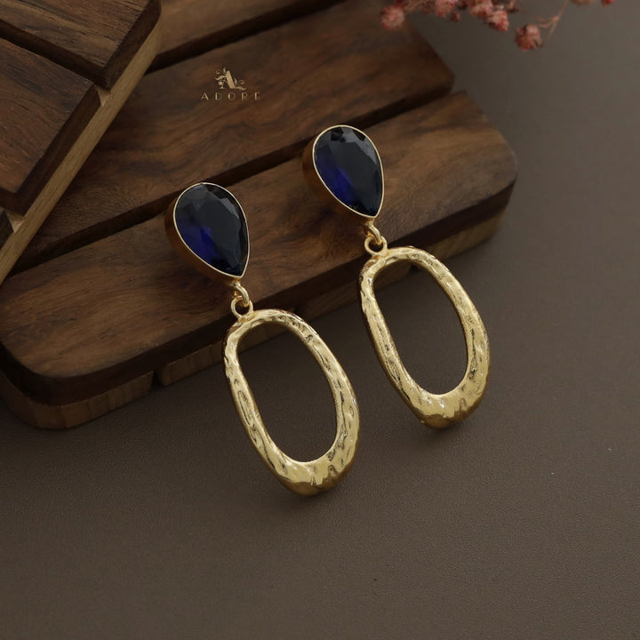 Hammered Aneira Glossy Drop Earring